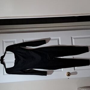 Popilush Long Sleeves Workout Fall Jumpsuit For Women Built In Bra Square Neck